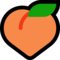 Peach emoji on Microsoft